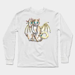 Chimera Cubs: Cream Bicolor Long Sleeve T-Shirt